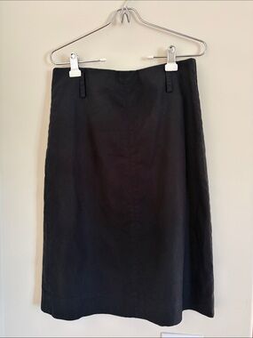 J. Crew Black Midi Skirt